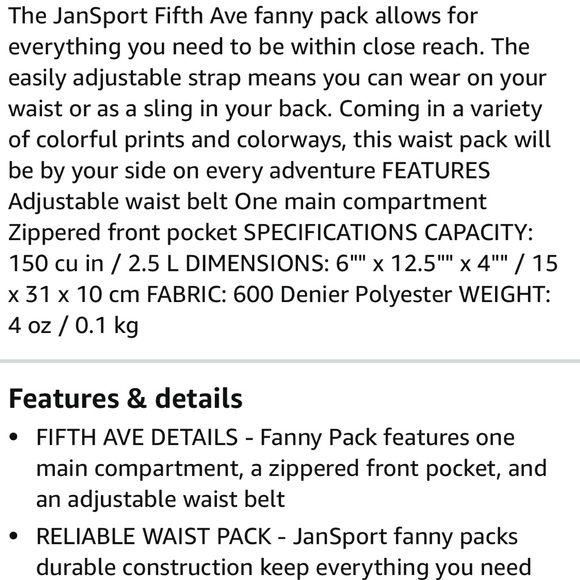 Jansport Fanny pack! - Picture 8 of 9